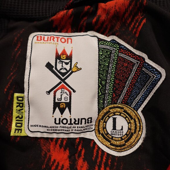 Burton Arctic Jacket Men’s Large Red Black Snowboard Ski Coat - Picture 3 of 16